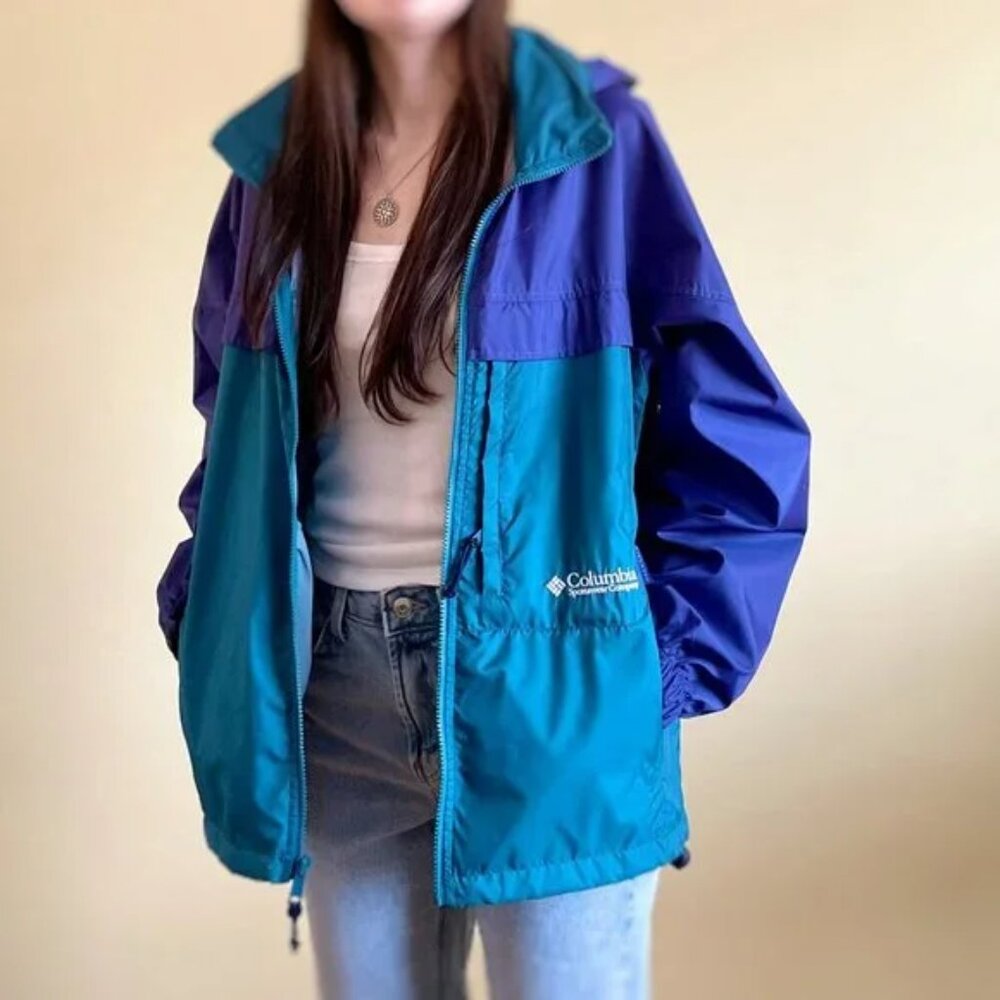 Columbia Packable windbreaker Women's S raincoat hiking jacket gorpcore coat EUC